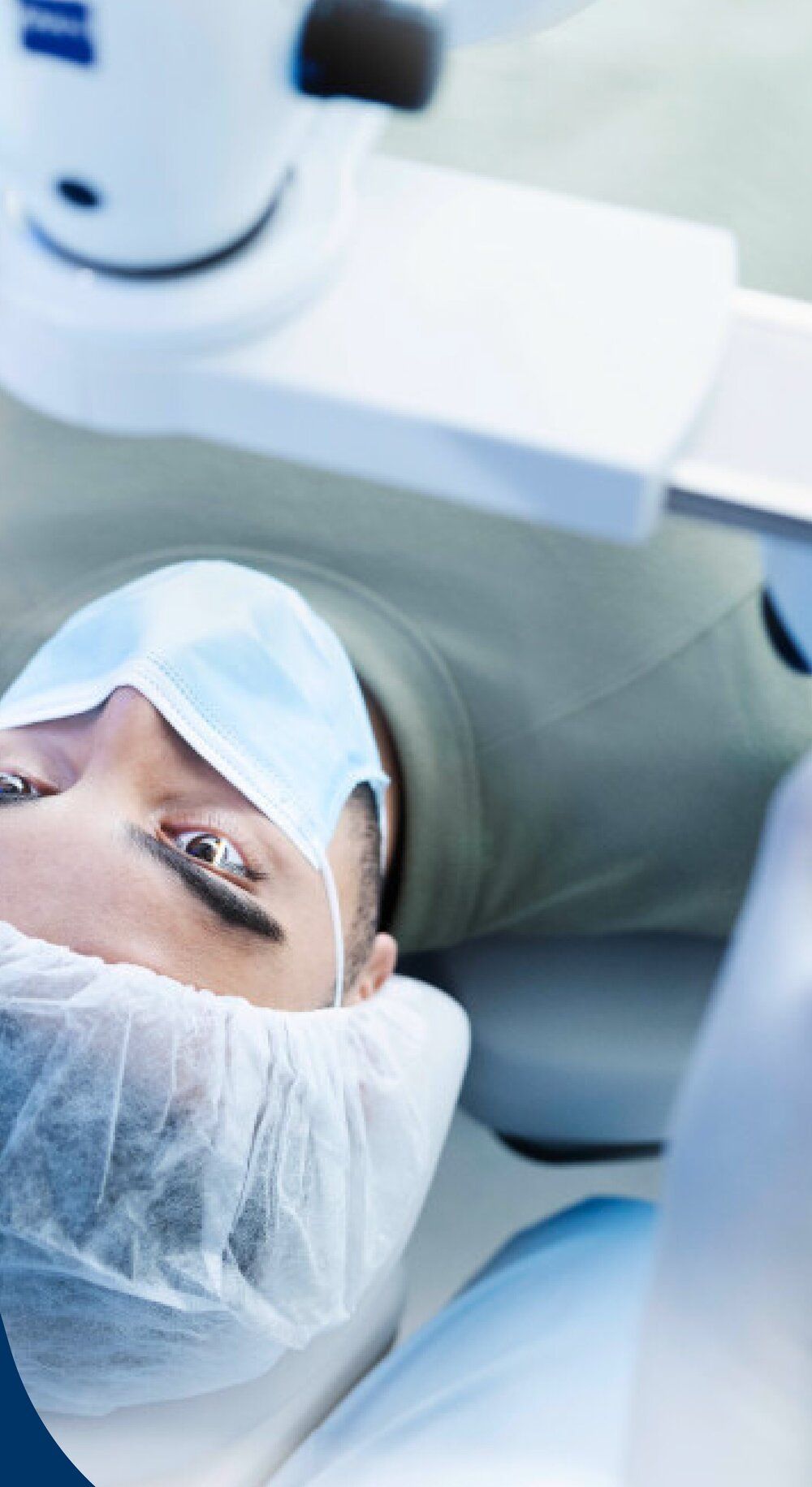 Patient prepared for a VisuMax 800 procedure